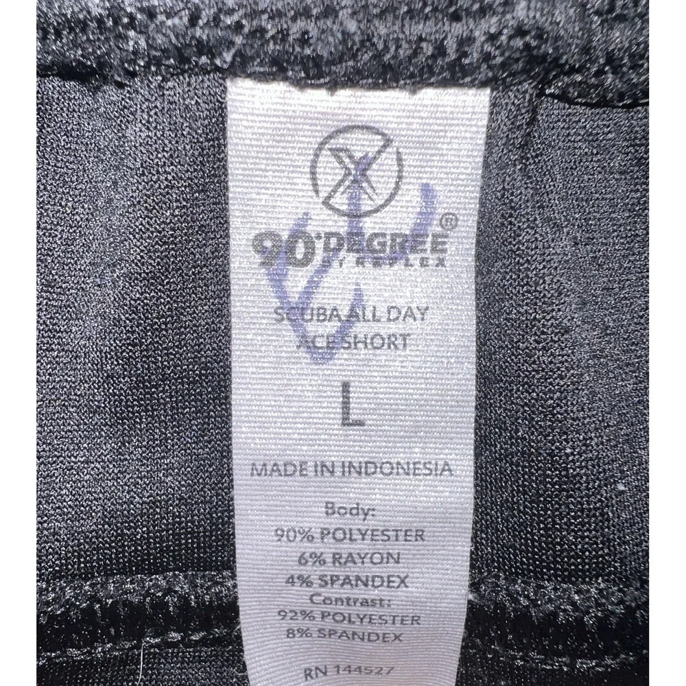 90 Degree By Reflex Black Comfy Soft Sweat Gym Shorts Men's Size L Read